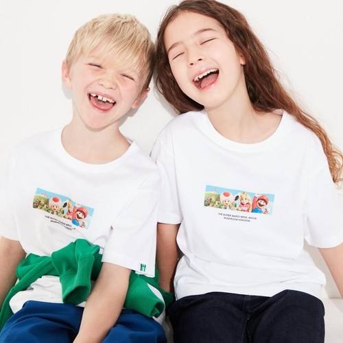 Kids The Super Mario Bros. Футболка с графическим изображением фильма UT Белого цвета