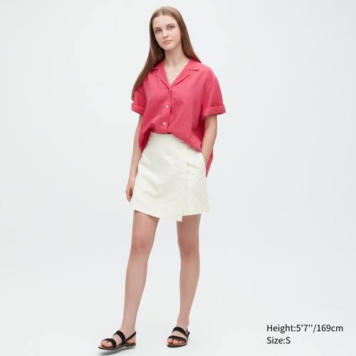 Льняная смесь Skort Белоснежный