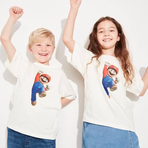 Kids The Super Mario Bros. Футболка с графическим изображением фильма UT Белоснежный