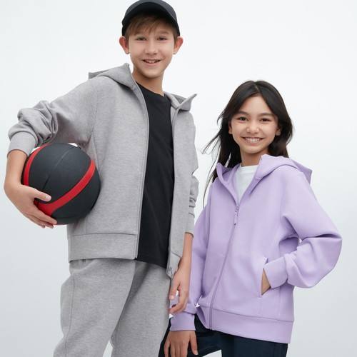 Детская толстовка с капюшоном Ultra Stretch DRY Sweat на молнии Серая