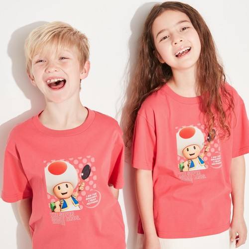 Kids The Super Mario Bros. Футболка с графическим изображением фильма UT Красная