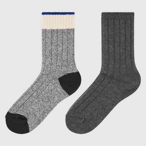 Детские носки HEATTECH Color Block (две пары) Серая
