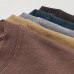 Хлопчатобумажная футболка Uniqlo U AIRism в полоску оверсайз с круглым вырезом и коротким рукавом Бежевый